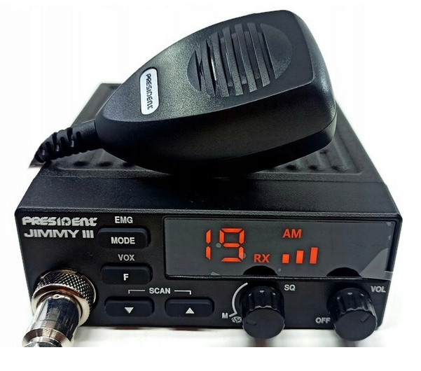 ZESTAW RADIO CB PRESIDENT JIMMY III+ANTENA CB MAGNESOWA FLORIDA 877 + WTYK. - obrazek 12