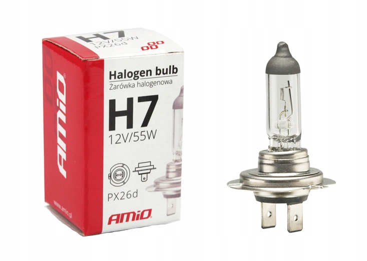 ŻARÓWKA HALOGENOWA H7 12V 55W filtr UV (E8) AMIO-01156 1 SZT. - obrazek 6