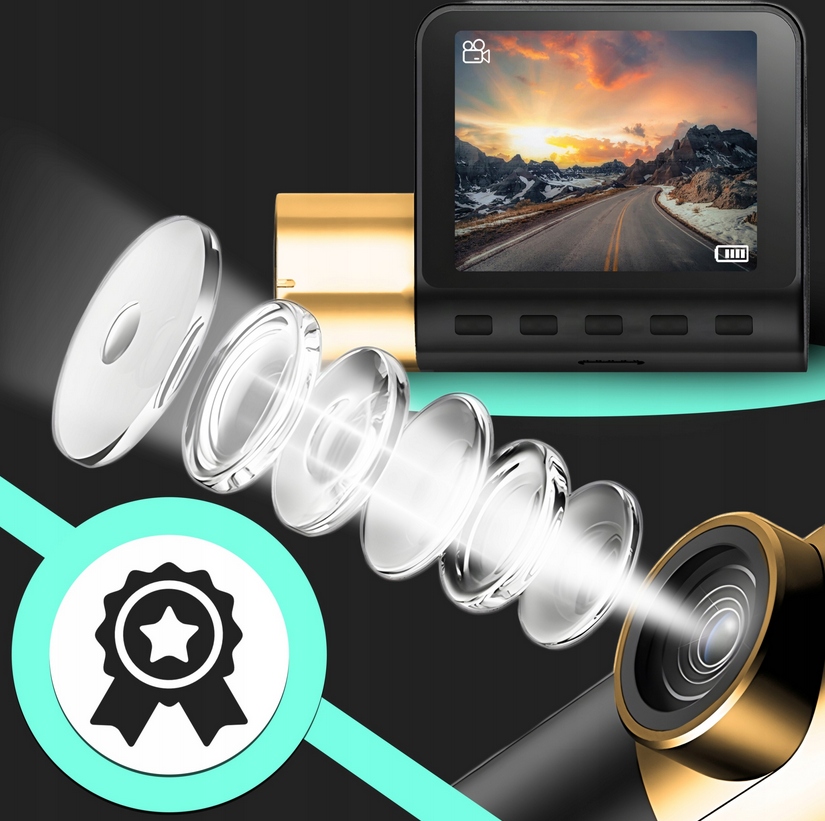 WIDEOREJESTRATOR SAMOCHODOWY KAMERA SAMOCHODOWA FULL HD MODUŁ GPS G-SENSOR - obrazek 7