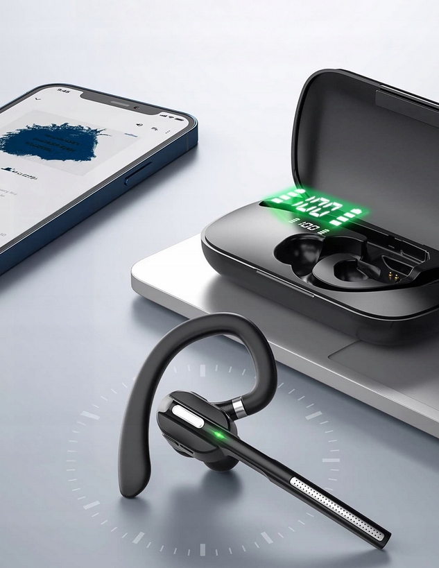 SŁUCHAWKA BLUETOOTH G5 5.2 BEZPRZEWODOWY ZESTAW SŁUCHAWKOWY + ETUI - obrazek 3