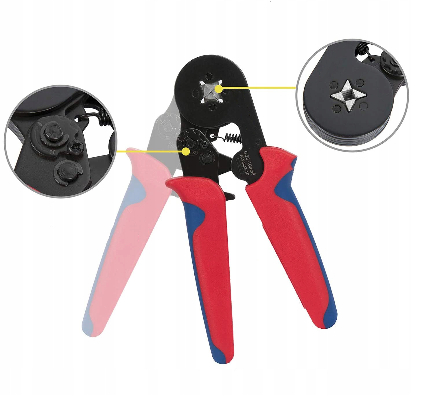 ZACISKARKA SZCZYPCE DO ZACISKANIA KONEKTORÓW +1800 tulejek 0,25 mm² -10 mm² - obrazek 6