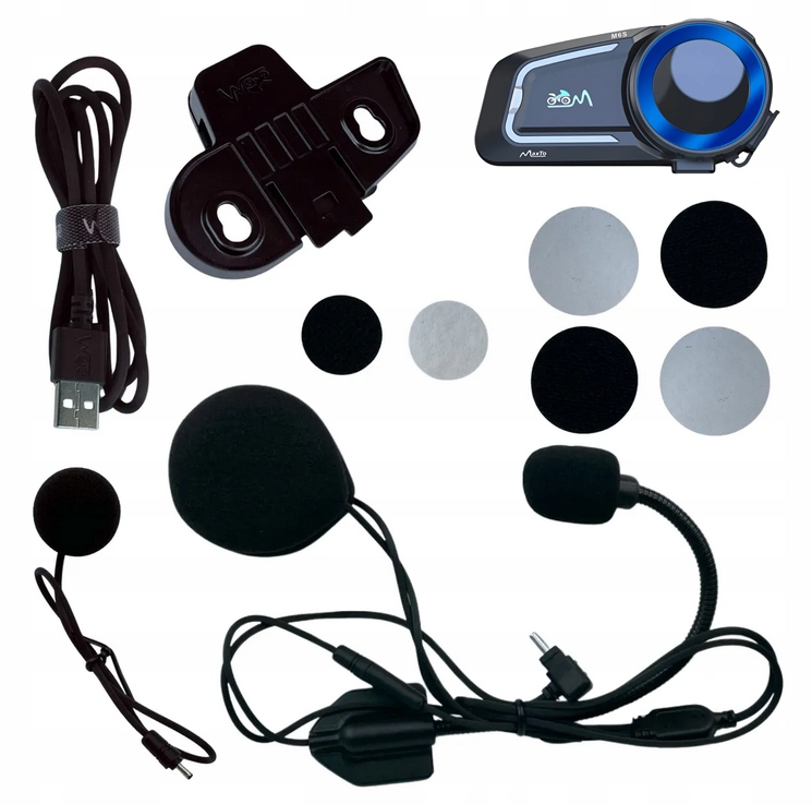 INTERKOM MOTOCYKLOWY MaxTo M6S MESH SYSTEM DO 8 URZĄDZEŃ RADIO WODOODPORNY - obrazek 5