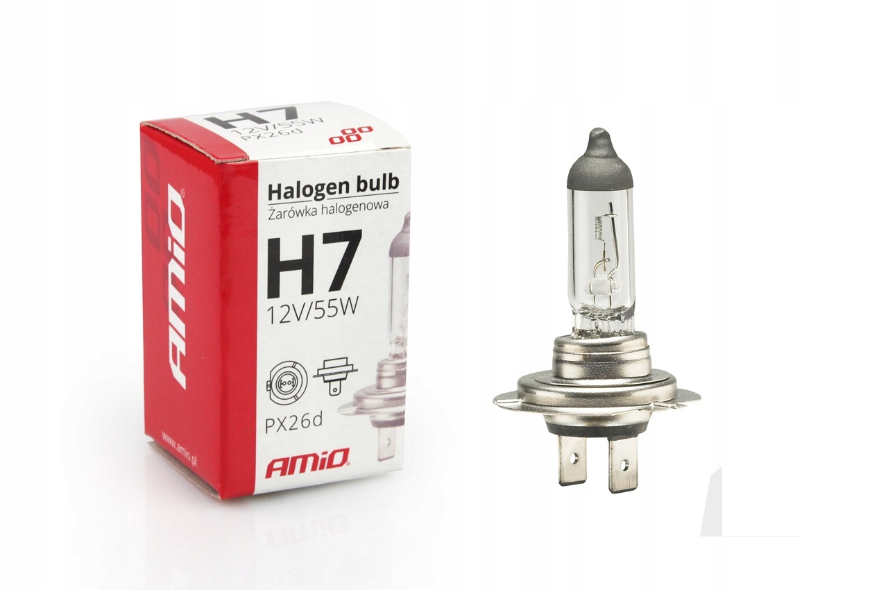 ŻARÓWKA HALOGENOWA H7 12V 55W filtr UV (E8) AMIO-01156 1 SZT. - obrazek 5