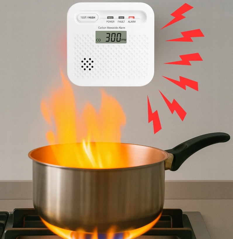 CZUJNIK CZADU TLENKU WĘGLA CO BEZPRZEWODOWY WIFI LCD TUYA 85dB APLIKACJA - obrazek 6