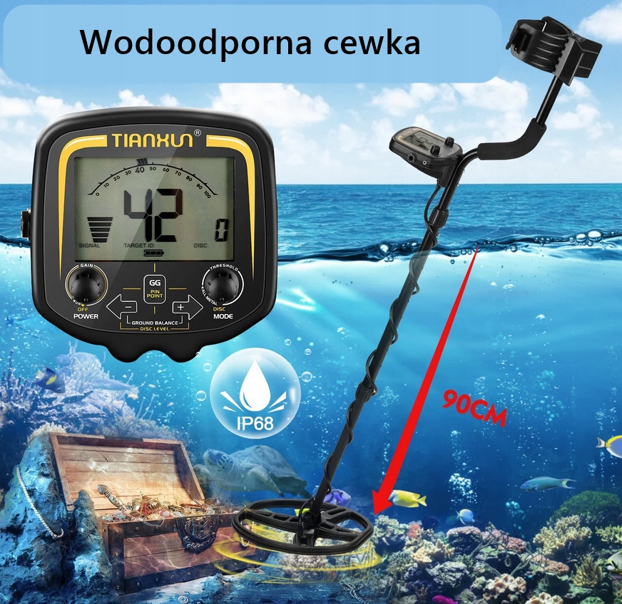 PROFESJONALNY WYKRYWACZ METALI, ZŁOTA, SREBRA,DETEKTOR TX-850 + BATERIA 9V - obrazek 8