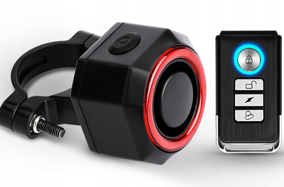 ALARM ROWEROWY BEZPRZEWODOWY DZWONEK 110dB + PILOT LAMPKA LED TYLNA TYŁ - obrazek 12