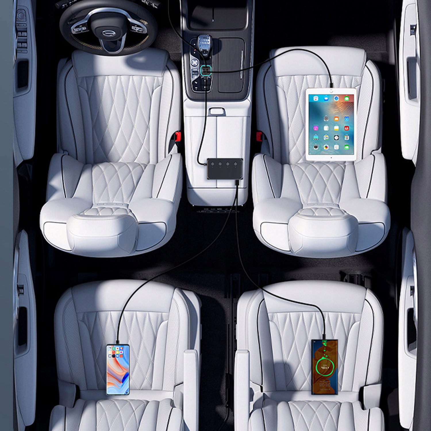 ROZDZIELACZ GNIAZDA ZAPALNICZKI 12V 24V 3x USB ŁADOWARKA SAMOCHODOWA QC 3.0 - obrazek 5