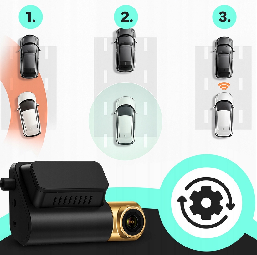 WIDEOREJESTRATOR SAMOCHODOWY KAMERA SAMOCHODOWA FULL HD MODUŁ GPS G-SENSOR - obrazek 6