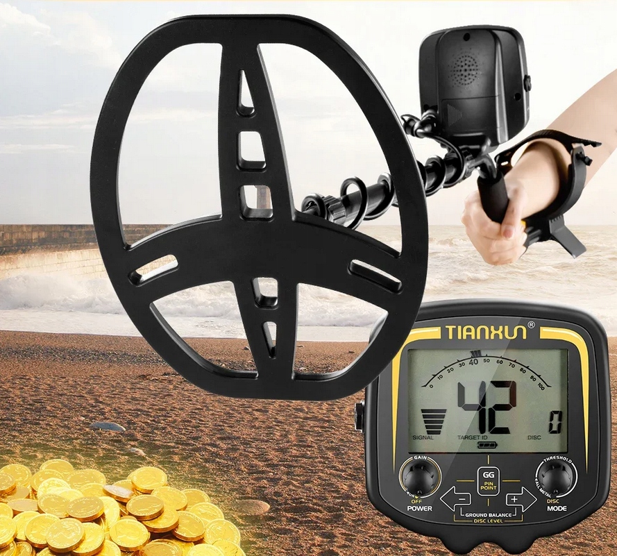 PROFESJONALNY WYKRYWACZ METALI, ZŁOTA, SREBRA,DETEKTOR TX-850 + BATERIA 9V - obrazek 4