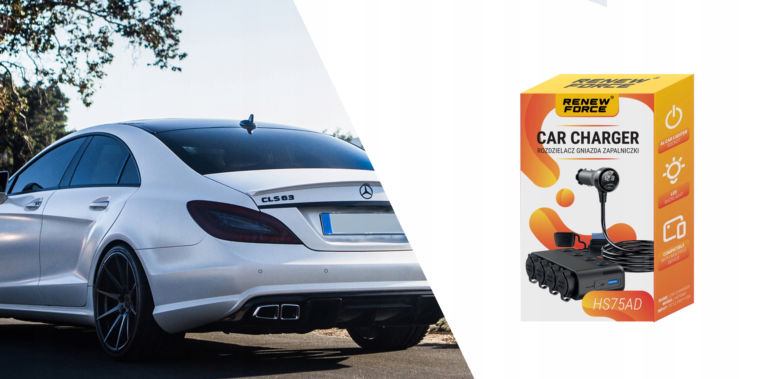 ROZDZIELACZ GNIAZDA ZAPALNICZKI 12V 24V 3x USB ŁADOWARKA SAMOCHODOWA QC 3.0 - obrazek 9