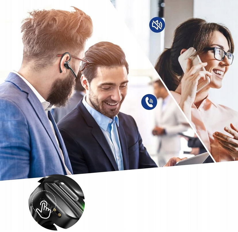 SŁUCHAWKA BLUETOOTH G5 5.2 BEZPRZEWODOWY ZESTAW SŁUCHAWKOWY + ETUI - obrazek 7