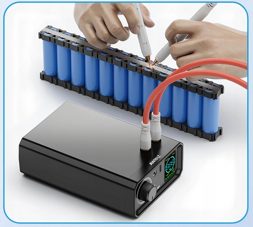 PRZENOŚNA ZGRZEWARKA SPAWARKA OGNIW BATERII AKUMULATOROWA MINI MASZYNA DO ZGRZEWANIA - obrazek 2