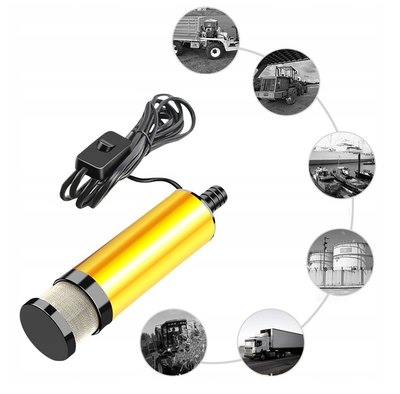 POMPA DO PALIWA SPUSZCZANIA OLEJU ROPY WODY ELEKTRYCZNA POMPKA 12v 230v - obrazek 9