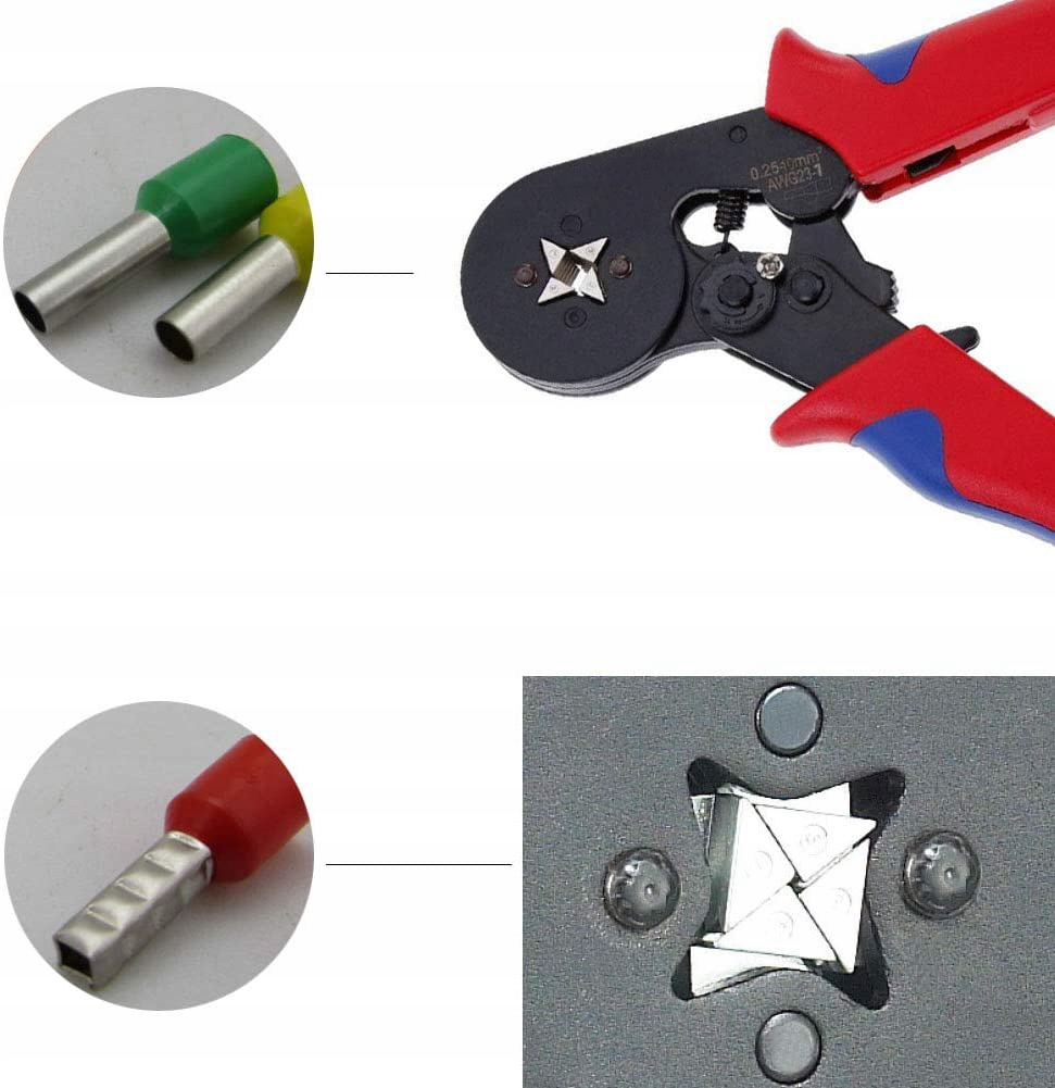 ZACISKARKA SZCZYPCE DO ZACISKANIA KONEKTORÓW +1800 tulejek 0,25 mm² -10 mm² - obrazek 4