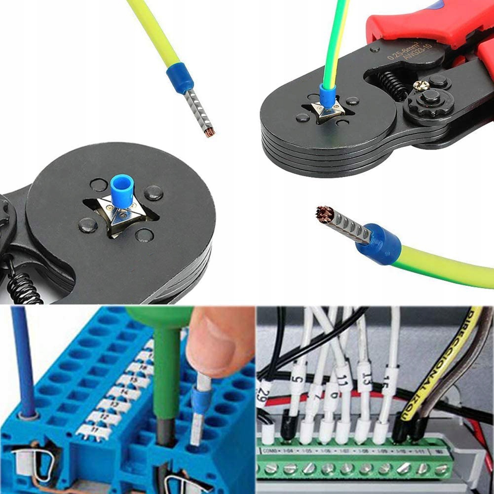 ZACISKARKA SZCZYPCE DO ZACISKANIA KONEKTORÓW +1800 tulejek 0,25 mm² -10 mm² - obrazek 9