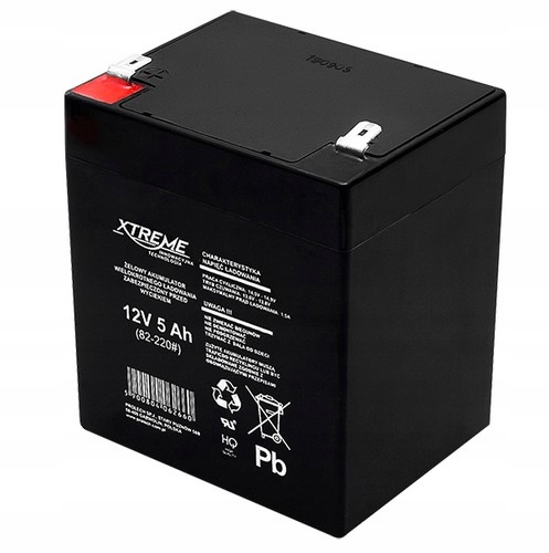 AKUMULATOR ŻELOWY BEZOBSŁUGOWY UPS XTREME 12V 5Ah