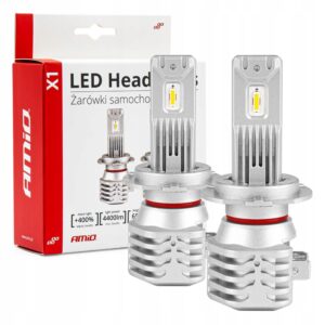 ŻARÓWKI SAMOCHODOWE LED SERIA X1 H7 6500K Canbus AMIO-02966 2 SZT.