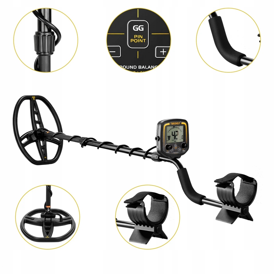 PROFESJONALNY WYKRYWACZ METALI, ZŁOTA, SREBRA,DETEKTOR TX-850 + BATERIA 9V - obrazek 10