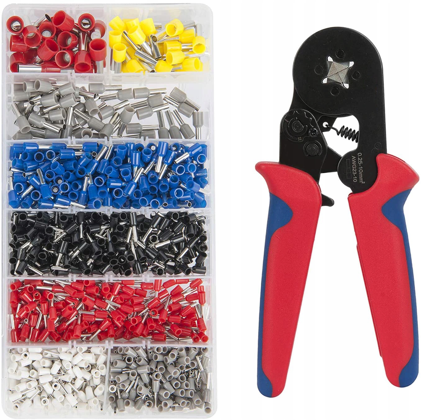 ZACISKARKA SZCZYPCE DO ZACISKANIA KONEKTORÓW +1800 tulejek 0,25 mm² -10 mm² - obrazek 7