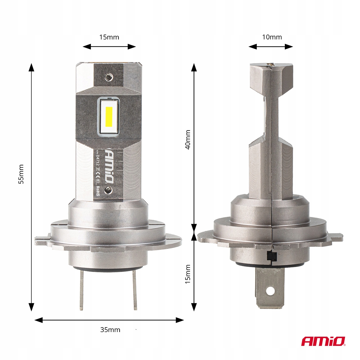 ŻARÓWKI SAMOCHODOWE LED SERIA H25 CANBUS H7 H18 12V 30W AMIO-04712 - obrazek 2