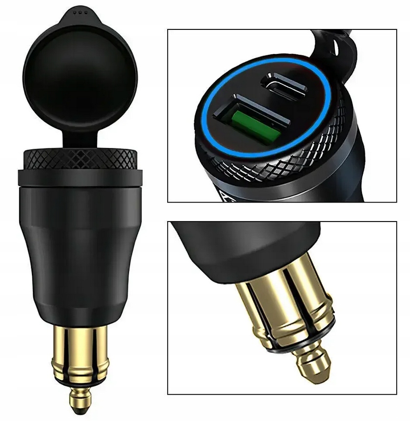 ŁADOWARKA TIR WĄSKIE GNIAZDO 30W QC3.0 USB typu C PD VOLVO SCANIA MINI DIN - obrazek 5