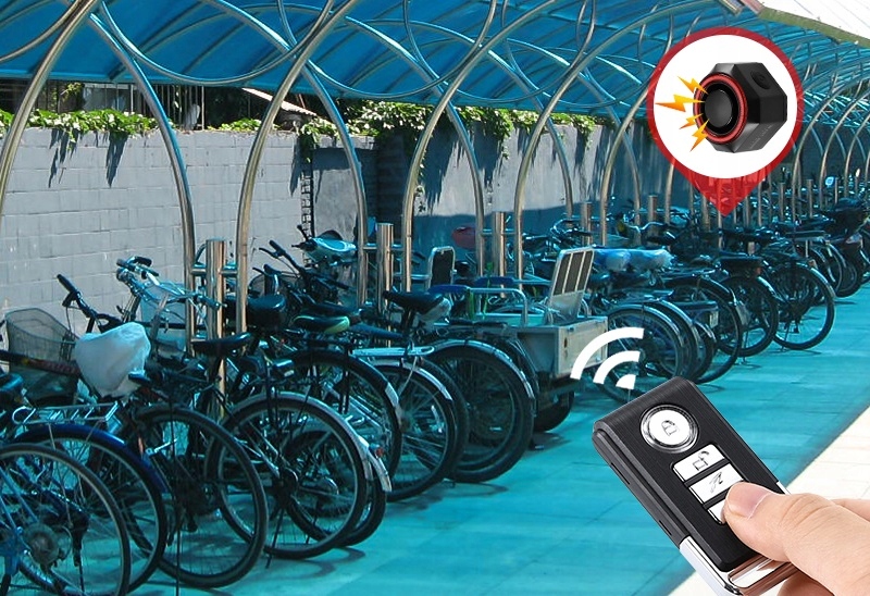 ALARM ROWEROWY BEZPRZEWODOWY DZWONEK 110dB + PILOT LAMPKA LED TYLNA TYŁ - obrazek 4