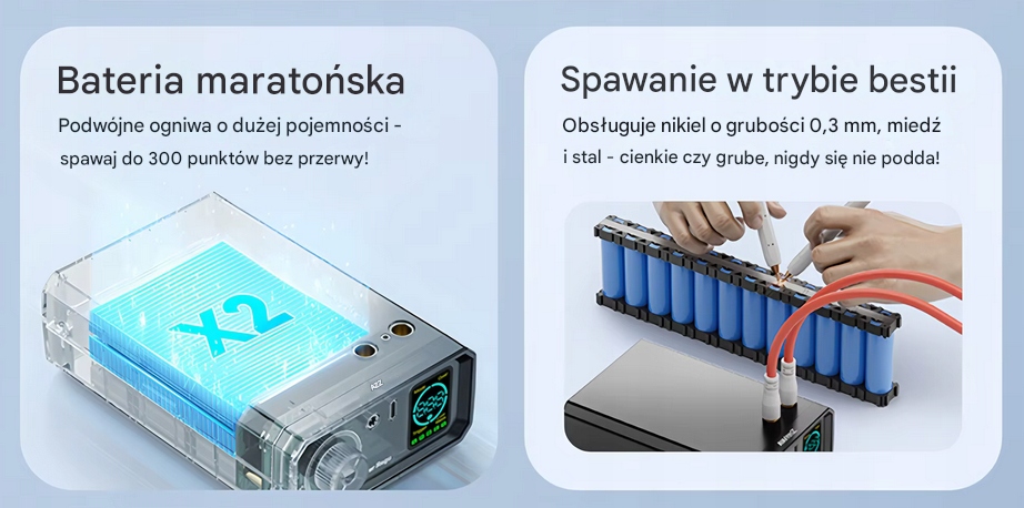 PRZENOŚNA ZGRZEWARKA SPAWARKA OGNIW BATERII AKUMULATOROWA MINI MASZYNA DO ZGRZEWANIA - obrazek 10