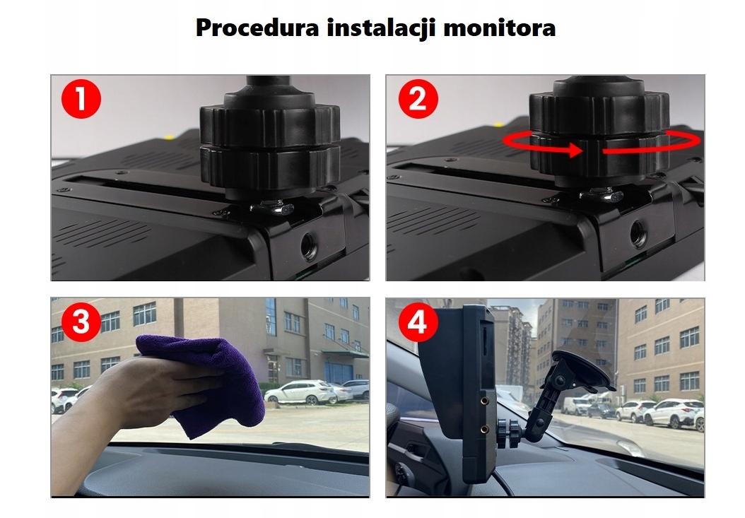 PRZYSSAWKA DO SZYBY UCHWYT DO MONITORA COFANIA 5 DO 10 CALI - obrazek 3