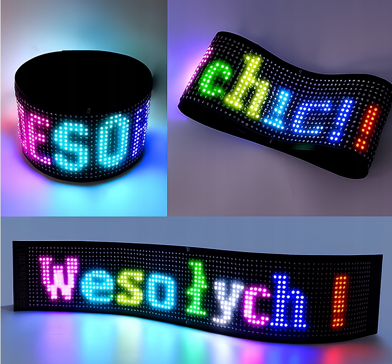 SYGNALIZATOR GESTÓW RĘKA TEKST SYMBOLE NA TYLNĄ SZYBĘ SAMOCHODU LED 59x12cm - obrazek 4