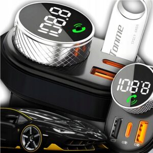 TRANSMITER SAMOCHODOWY BLUETOOTH FM MP3 Szybka Ładowarka USB QC 3.0 MOC 30W