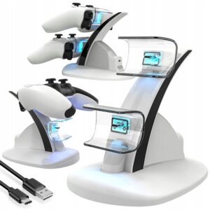 STACJA ŁADOWANIA DO PADÓW PS5 PLAYSTATION 5 DUALSENSE ŁADOWARKA PODWÓJNA