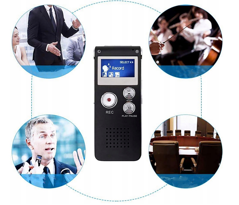 PODSŁUCH SZPIEGOWSKI PLUSKWA MAŁY DYKTAFON DETEKCJA GŁOS 15H 8GB SŁUCHAWKI - obrazek 12