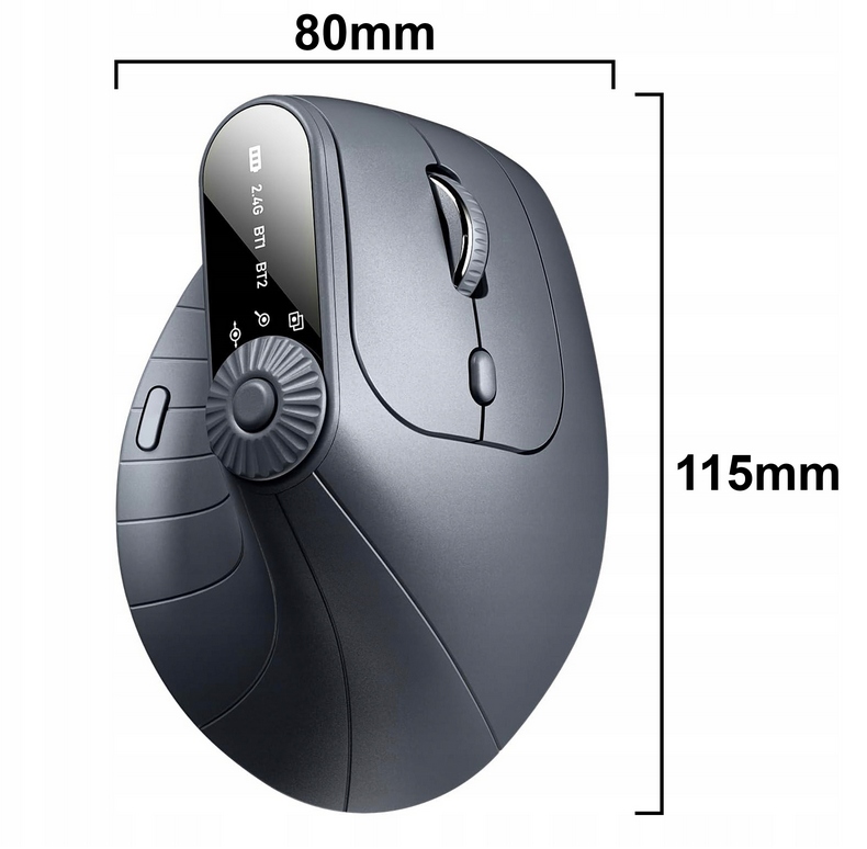 PIONOWA MYSZ BEZPRZEWODOWA MYSZKA WERTYKALNA ERGONOMICZNA WiFi Bluetooth BT - obrazek 9