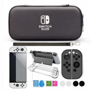 Etui do Nintendo Switch OLED Renew Force twarde EVA z miejscem na 10 gier