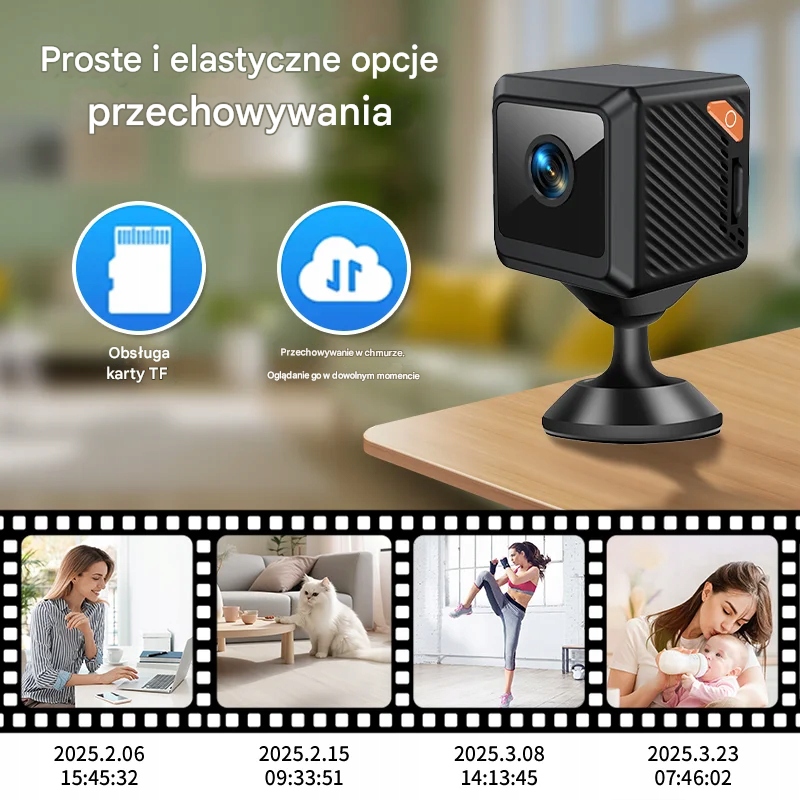 MINI KAMERA SZPIEGOWSKA WiFi W02 1080P PODGLĄD NA ŻYWO HDVCAM MAGNES - obrazek 8