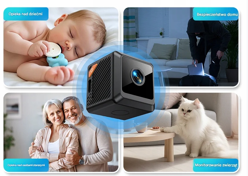 MINI KAMERA SZPIEGOWSKA WiFi W02 1080P PODGLĄD NA ŻYWO HDVCAM MAGNES - obrazek 9