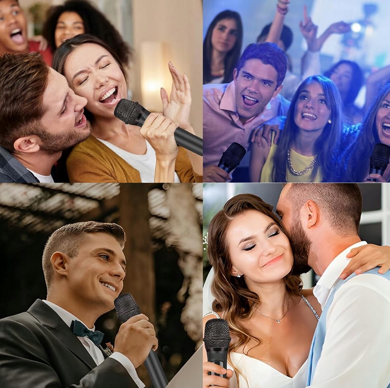 MIKROFON BEZPRZEWODOWY DYNAMICZNY ŁADOWALNY 50M KARAOKE JACK MINI JACK 2SZT - obrazek 9