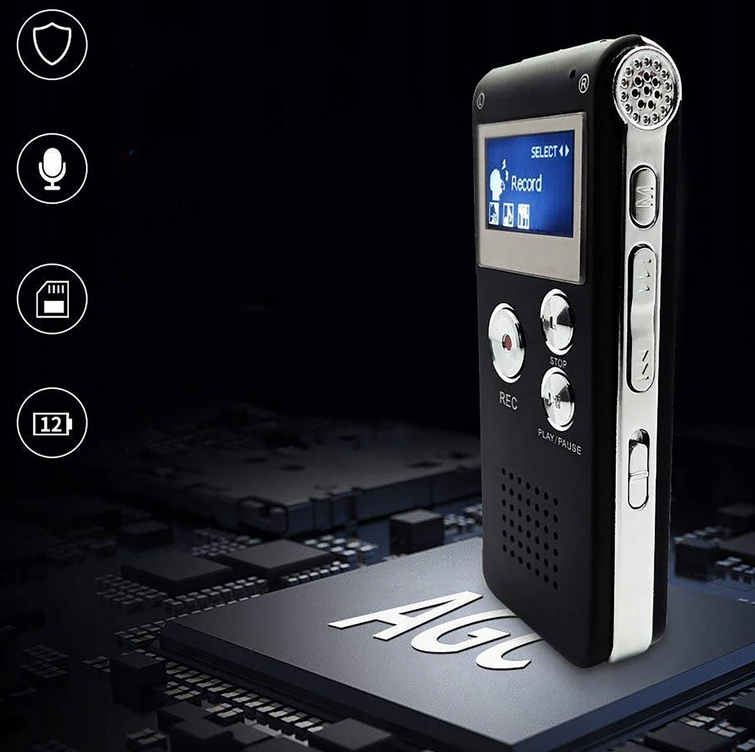 PODSŁUCH SZPIEGOWSKI PLUSKWA MAŁY DYKTAFON DETEKCJA GŁOS 15H 8GB SŁUCHAWKI - obrazek 13