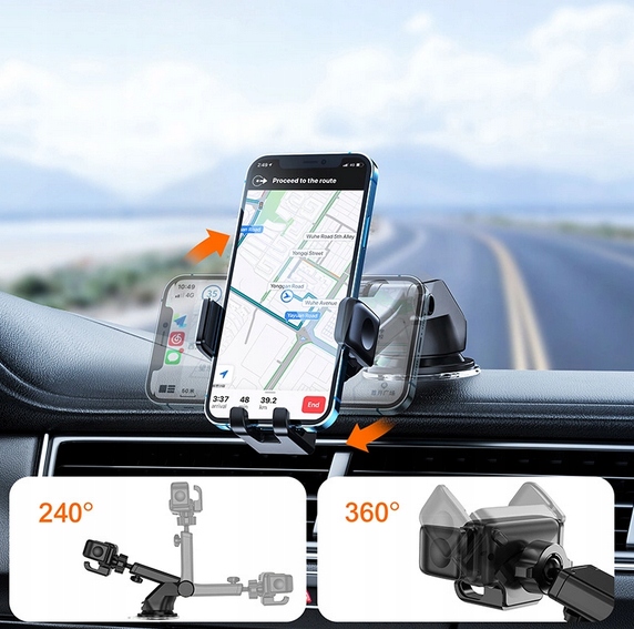 SAMOCHODOWY UCHWYT NA SMARTFONA NA SZYBĘ DESKĘ ROZDZIELCZĄ JR-ZS283 JOYROOM - obrazek 15