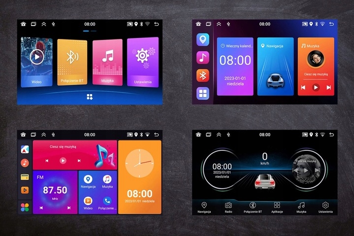 RADIO SAMOCHODOWE 2 DIN 9" BLUETOOTH AUX USB ANDROID 12 CAR PLAY GPS WIFI - obrazek 15