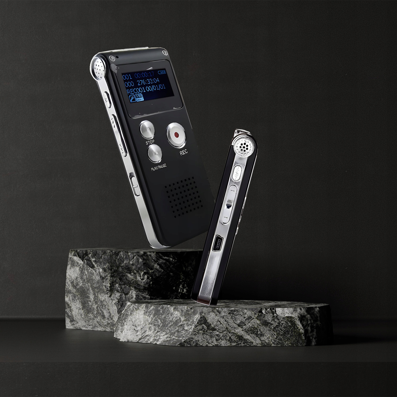 PODSŁUCH SZPIEGOWSKI PLUSKWA MAŁY DYKTAFON DETEKCJA GŁOS 15H 8GB SŁUCHAWKI - obrazek 6