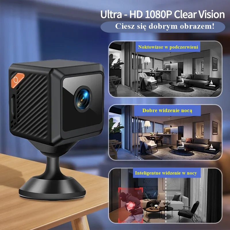 MINI KAMERA SZPIEGOWSKA WiFi W02 1080P PODGLĄD NA ŻYWO HDVCAM MAGNES - obrazek 4