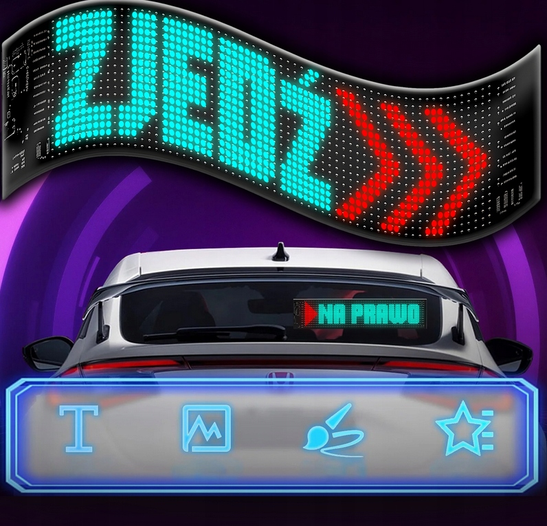 TABLICA IMIENNA LED TIR PODŚWIETLANA DLA KIEROWCY DO CIĘŻARÓWKI PREMIUM XL - obrazek 3