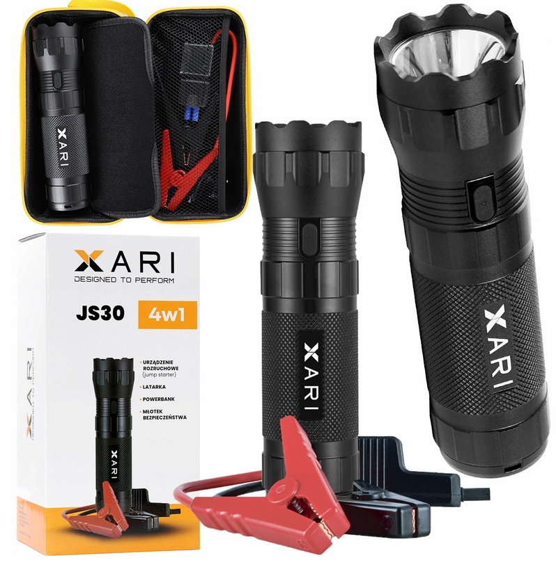 URZĄDZENIE ROZRUCHOWE 4w1 JUMP STARTER POWERBANK MŁOTEK XARI JS30